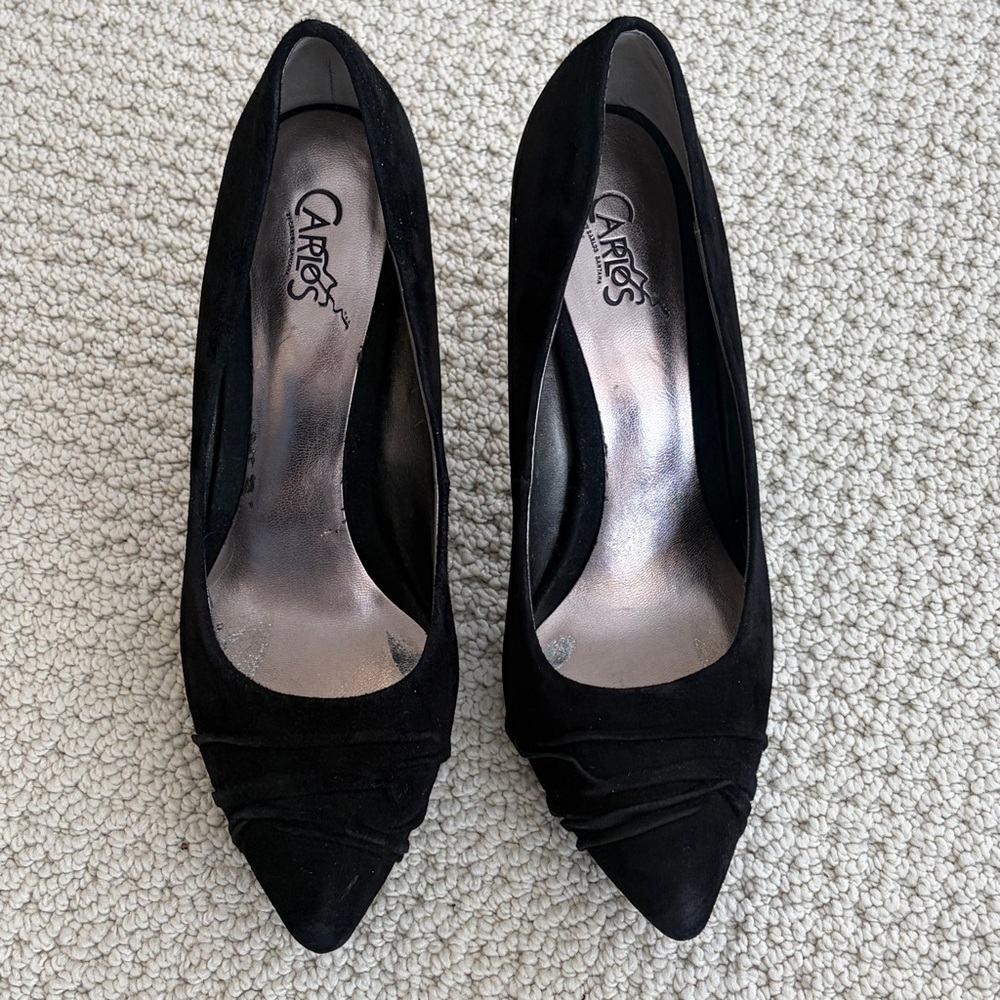 Carlos by Carlos Santana Black Suede Women's Pumps High Heel Shoes Sz 8M